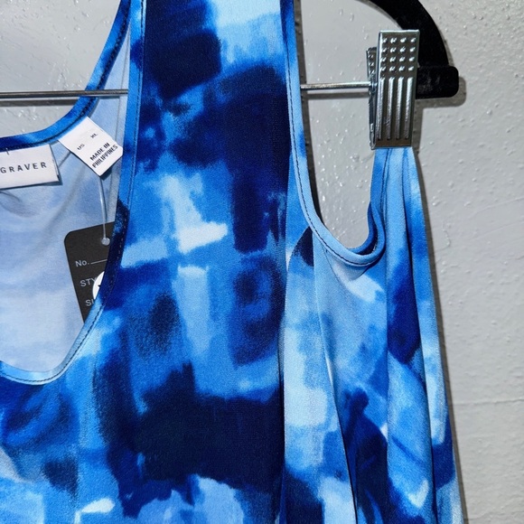 Susan Graver Blue Cold Shoulder Sundress - Picture 3 of 4